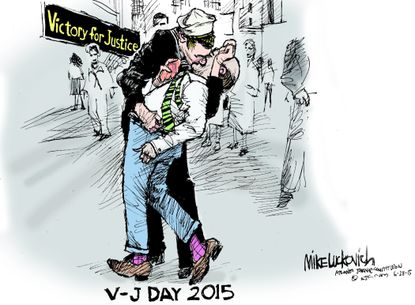 Editorial cartoon U.S. Gay Marriage