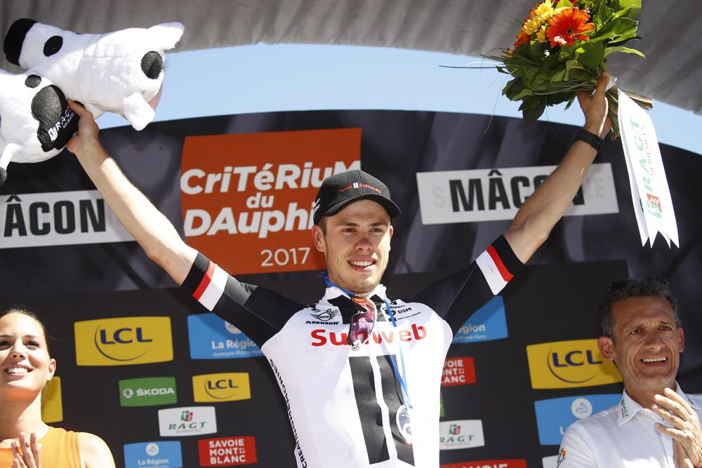 Phil Bauhaus (Team Sunweb) on the Criterium du Dauphine podium