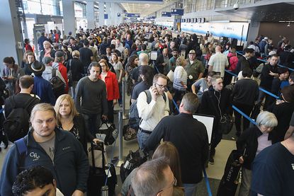 A security line at Chicago's O'Hare International Airport earlier this month.