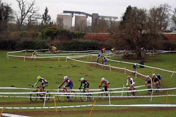 A bunch of riders among the grain silos in Ipswich
