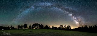 Milky Way and Bales of Hay