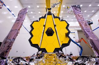 The fully assembled James Webb Space Telescope.