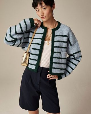 Patch-Pocket Lady Jacket in Double-Faced Wool Blend