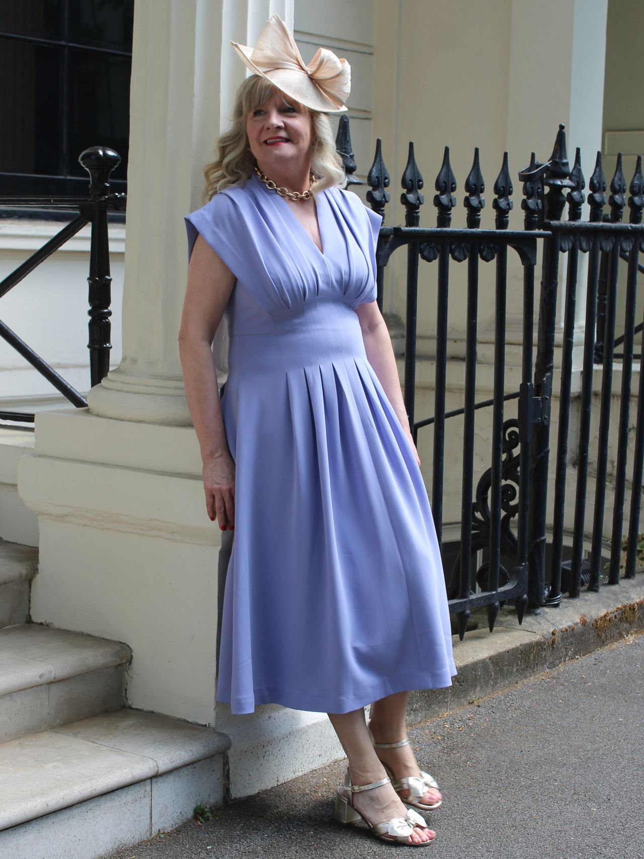Julie Player wearing Fold dress
