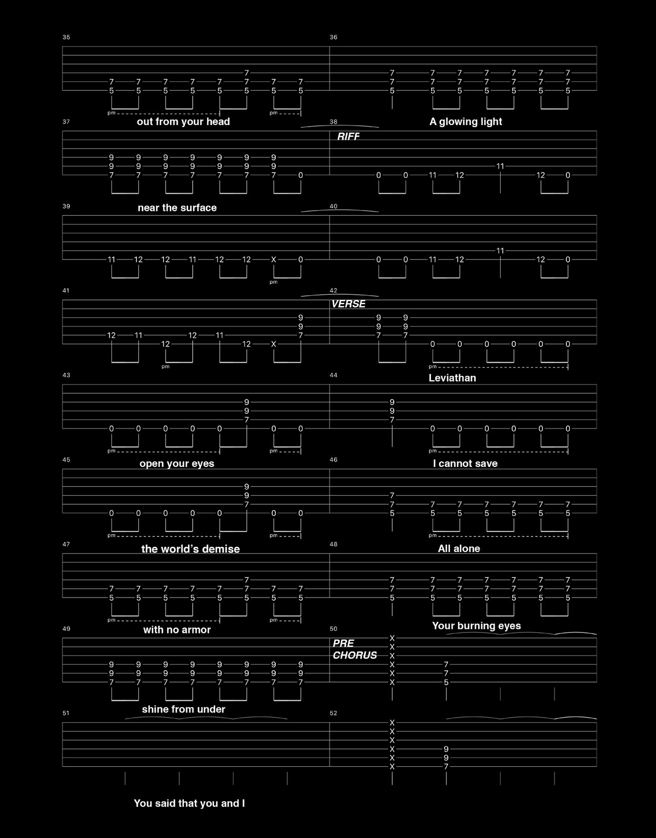 Volbeat - Leviathon guitar tab