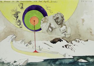 Antenna for Communication with the Dead, 2006, by Pavel Pepperstein, watercolour and ink on paper.