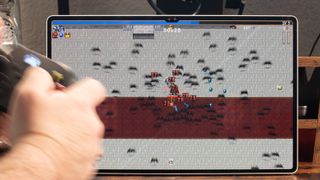 Samsung Galaxy Tab S10 Ultra playing Vampire Survivors with an Xbox controller