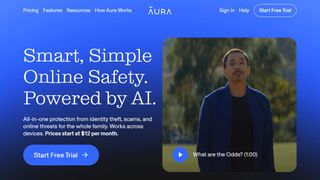 Aura website screenshot.