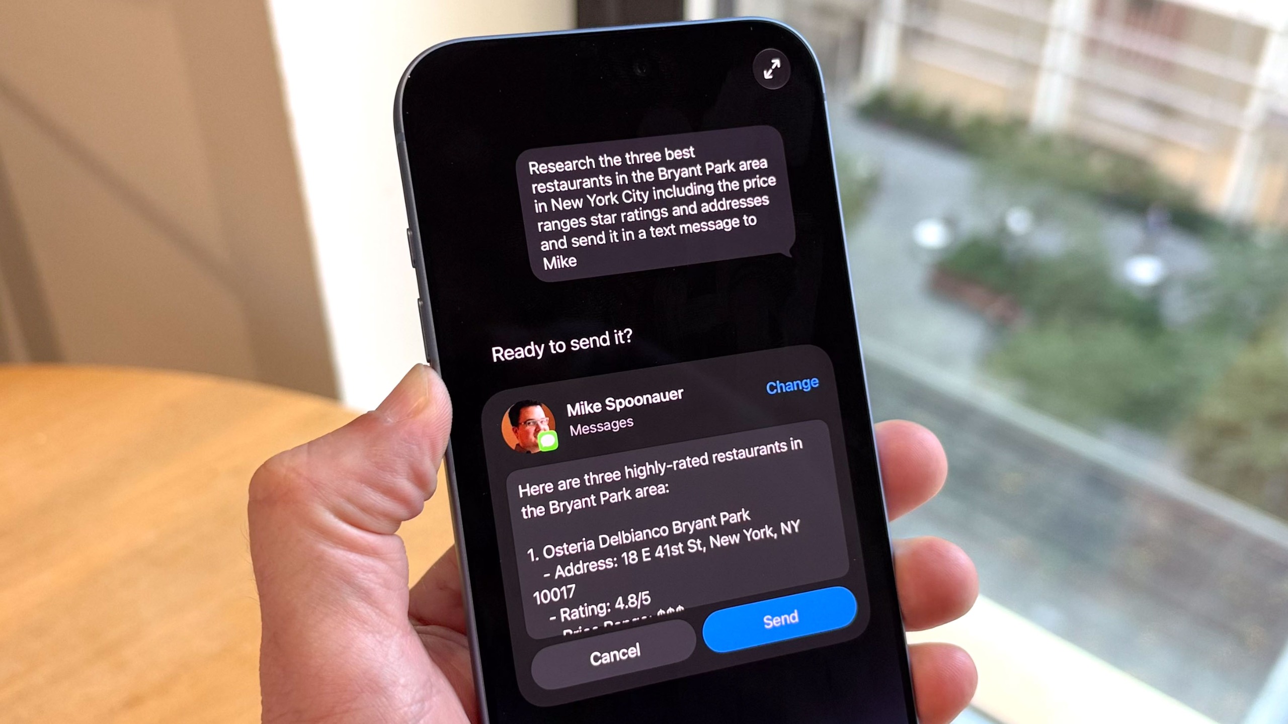 Siri AI on an iPhone 18 Pro