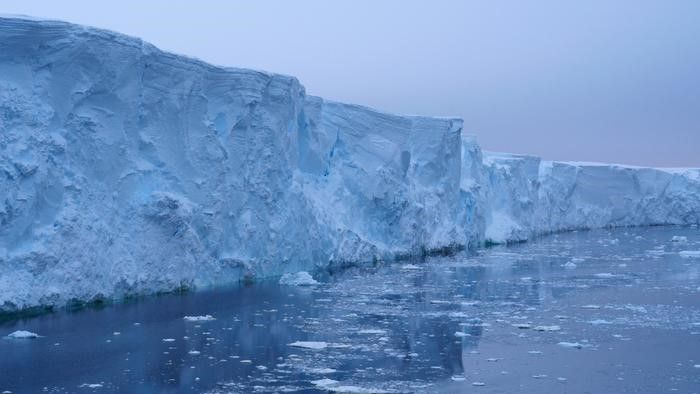 A photo of Thwaites glacier taken in 2019.