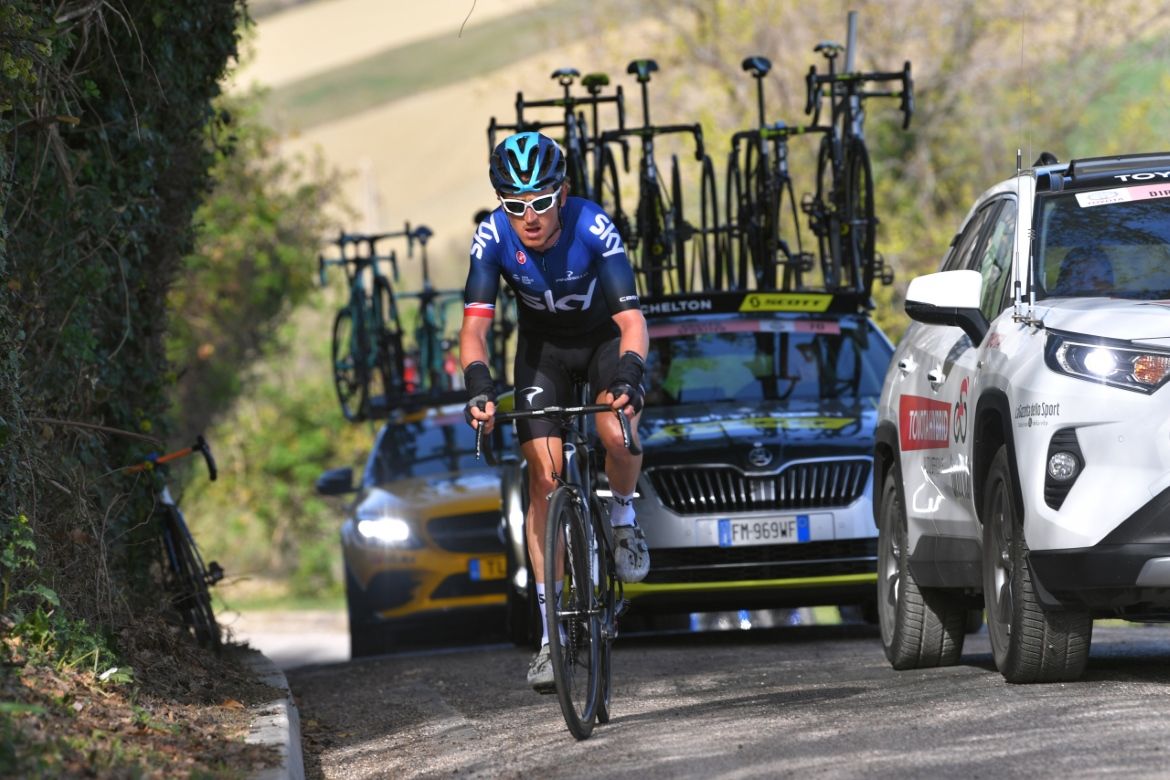 Geraint Thomas (Team Sky) abandoned the race after falling ill