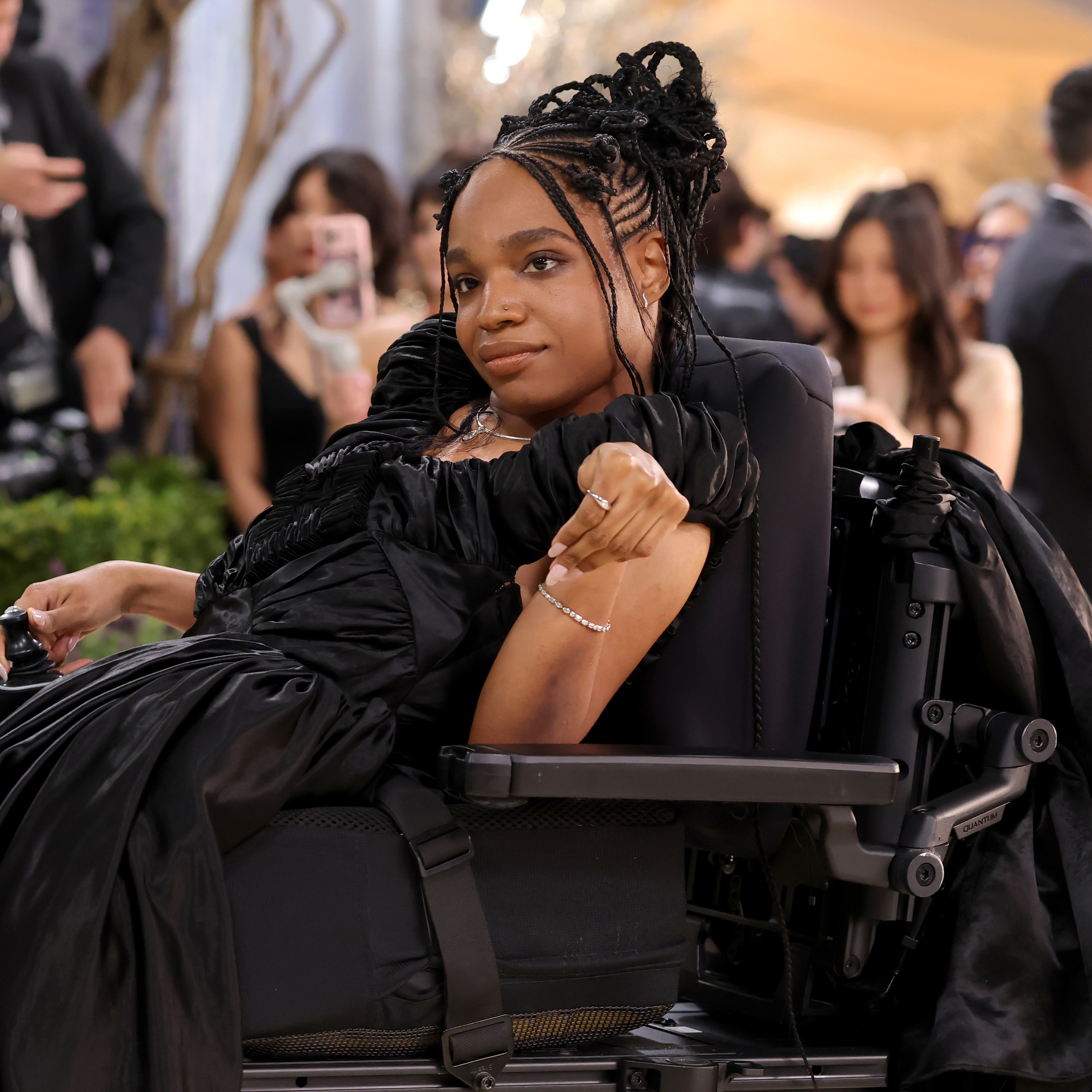 Aariana Rose Phillip wearing a black Collina Strada dress at the Met Gala