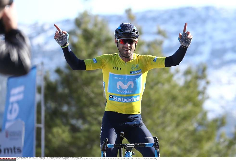 Alejandro Valverde (Movistar) wins the queen stage at the Volta a la Comunitat Valenciana