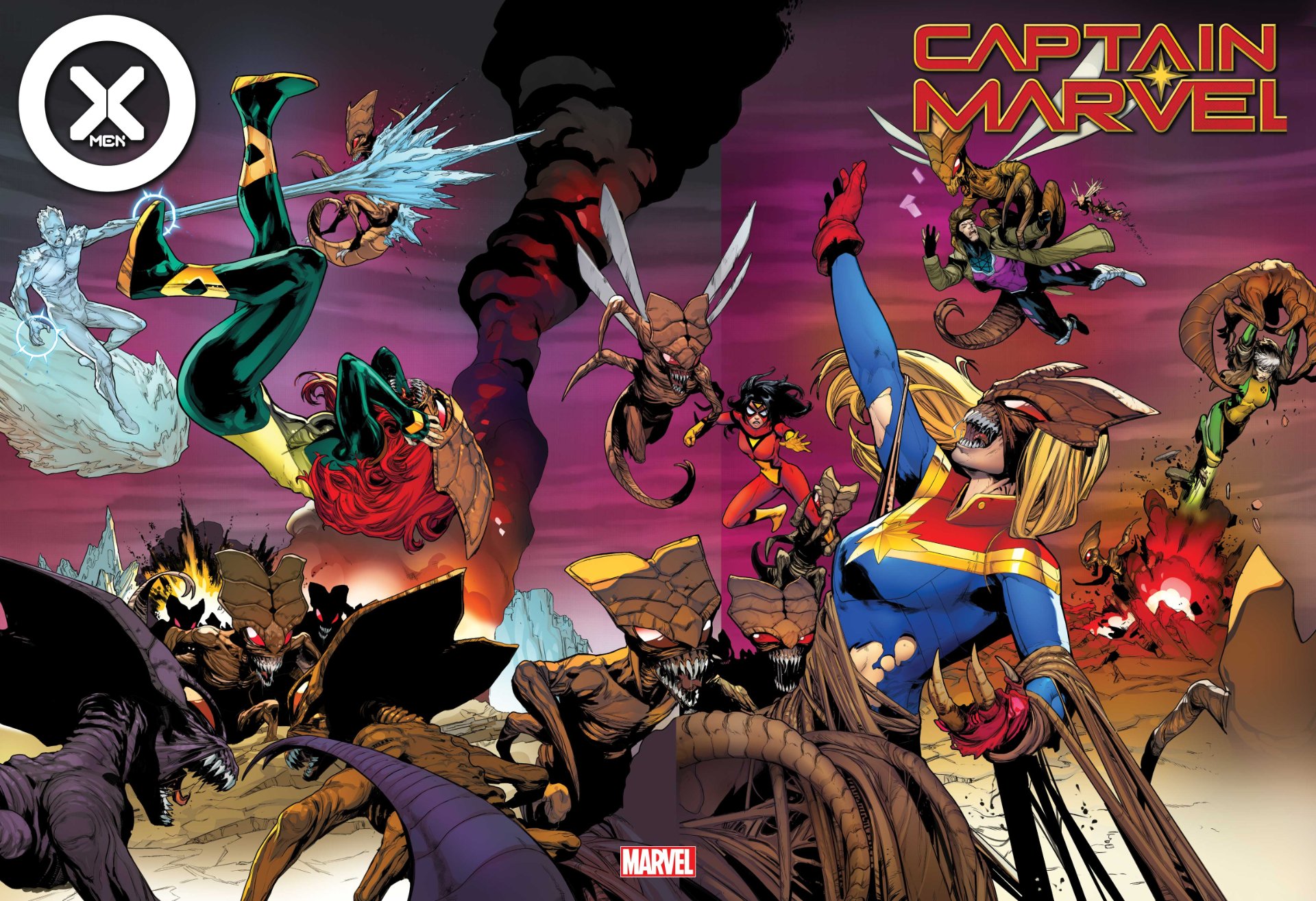 Captain Marvel and the X-Men crossover for Revenge of the Brood and