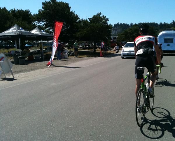 One of the numerous rest stops greeted riders at the Port Townsend Marine Science Center.