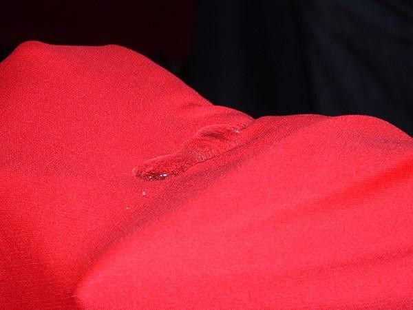 The Superleggera material is nearly water resistant