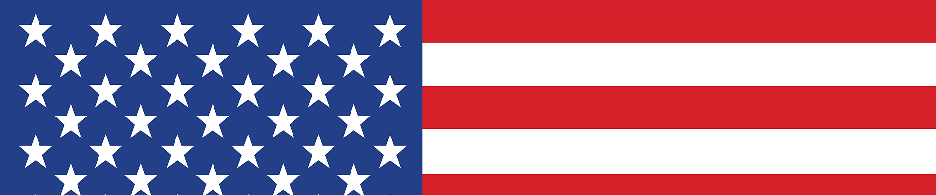 The upper third of the US flag