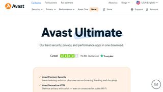 Avast Ultimate website screenshot