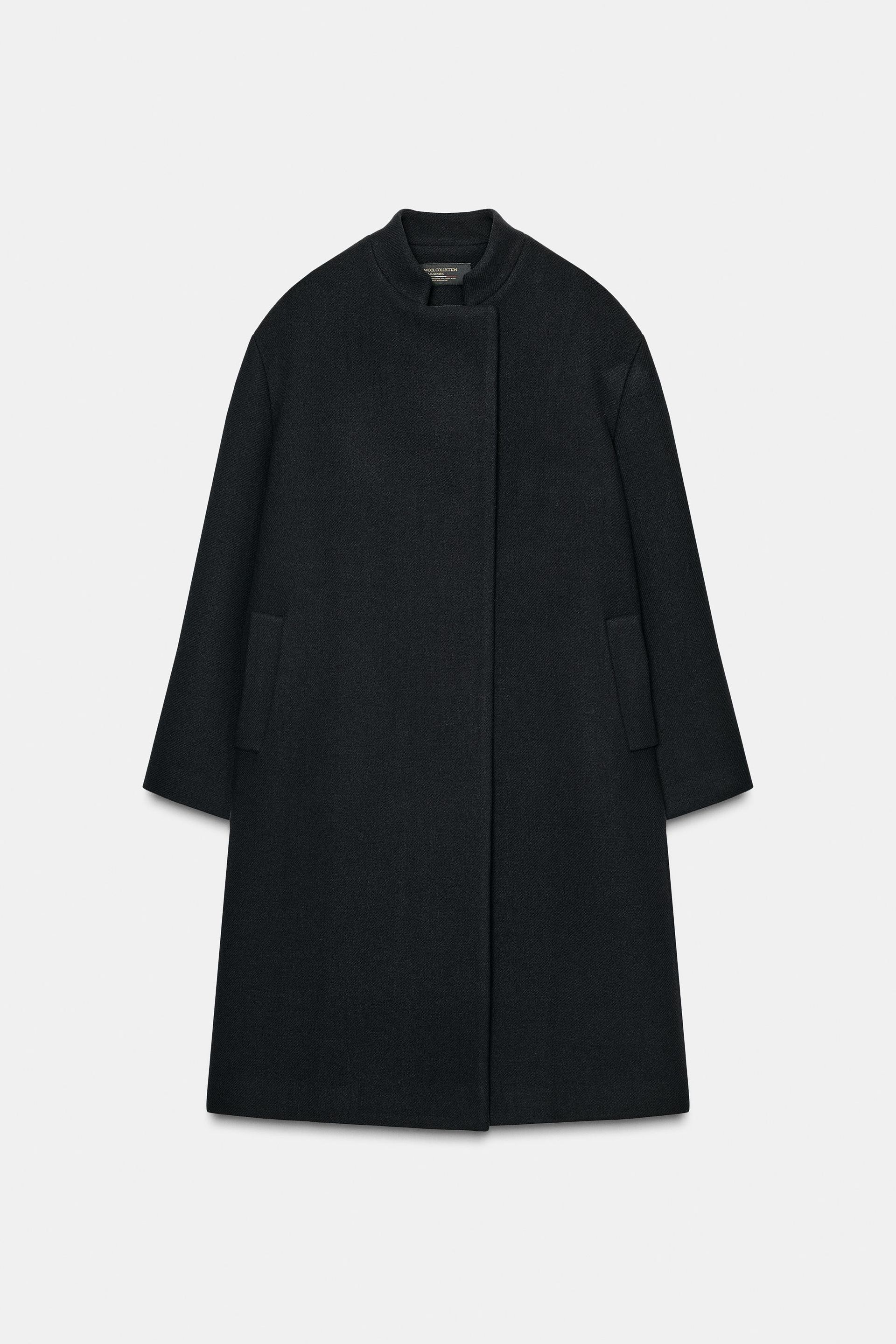 Wool Blend Coat Zw Collection