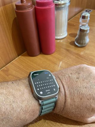 Apple Watch Ultra on a man's arm