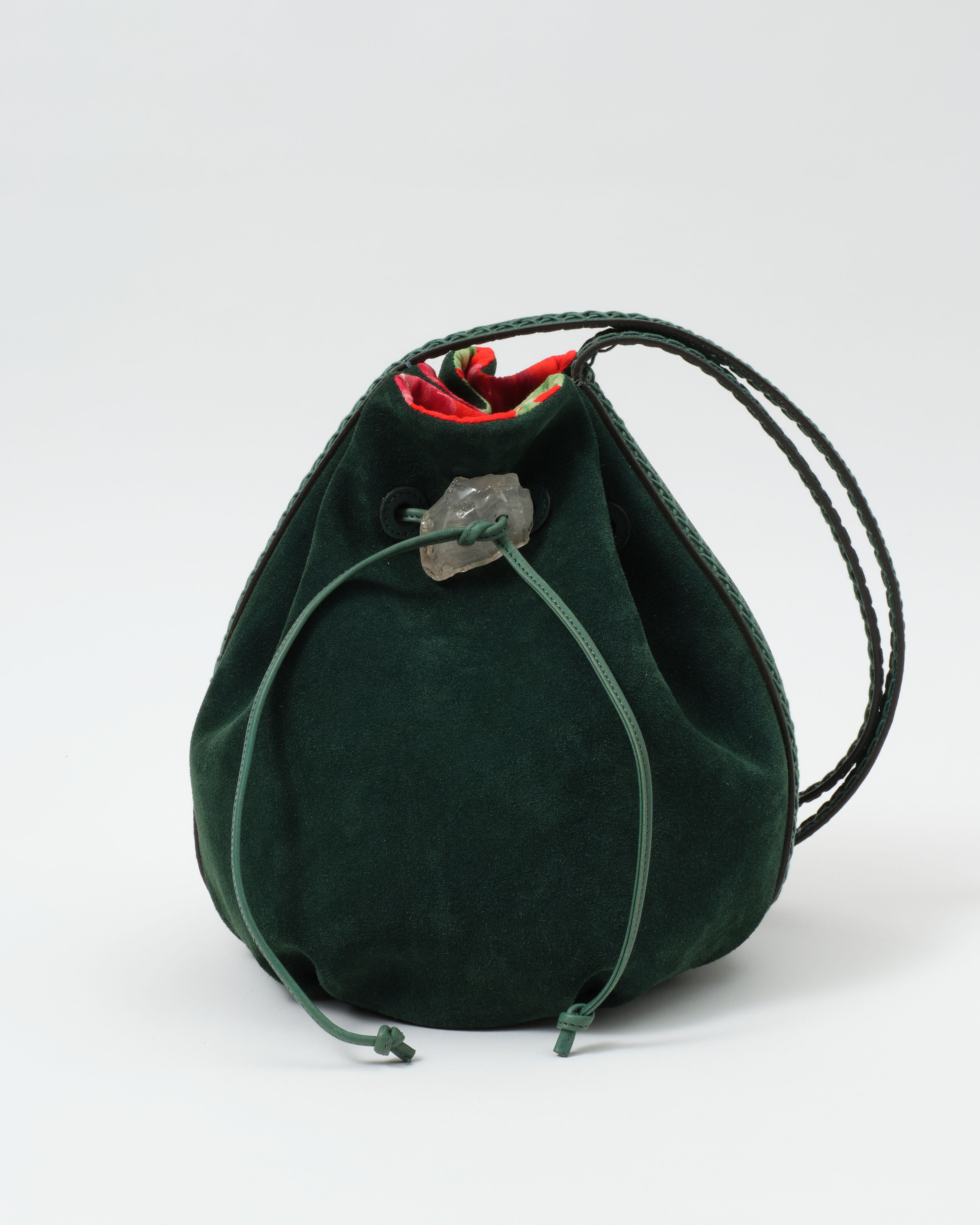 Limited Edition Iacobella X Cabana Suede Bag, Sage