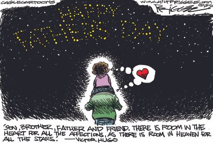 Editorial cartoon Father's Day