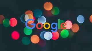 The Google logo on a background of circles