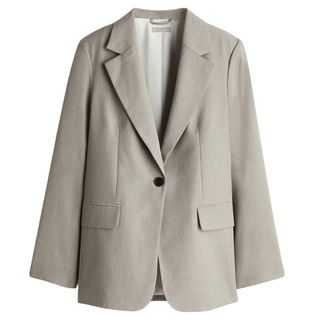 H&M Single-breasted Blazer in Greige