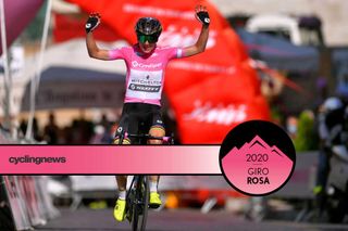 Annemiek van Vleuten celebrates another day in the maglia rosa after stage 4 of the 2020 Giro Rosa