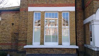 restored sash window on Victorian London house