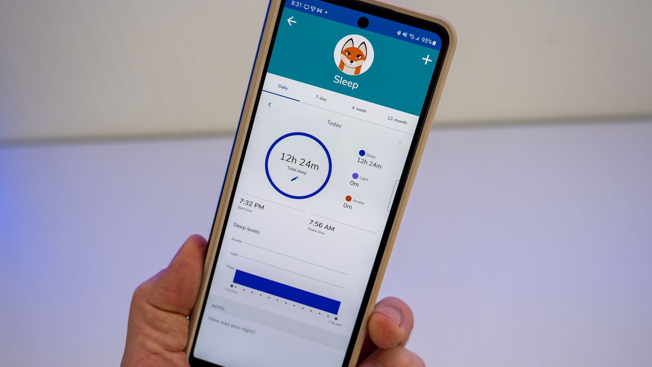 Sleep tracking on the Garmin Jr app for the Garmin Bounce kids smartwatch