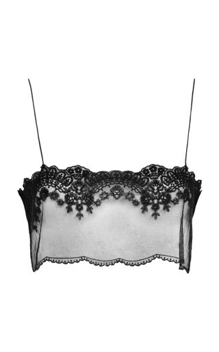 Embroidered Lace Crop Top