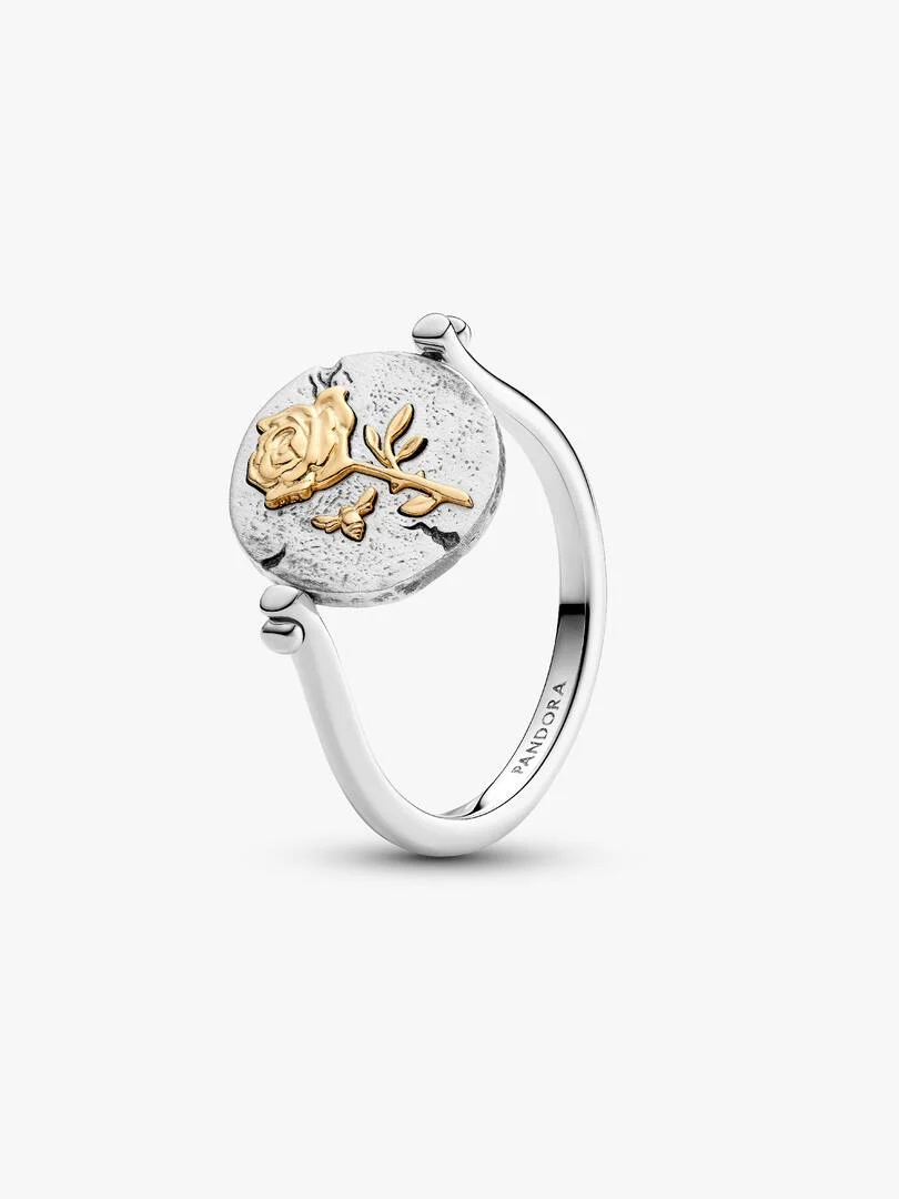 Rose Reversible Medallion Ring