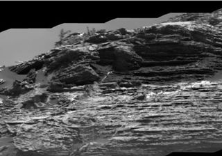 This view of "Vera Rubin Ridge" from the ChemCam instrument on NASA's Curiosity Mars rover shows sedimentary layers, mineral veins and effects of wind erosion.