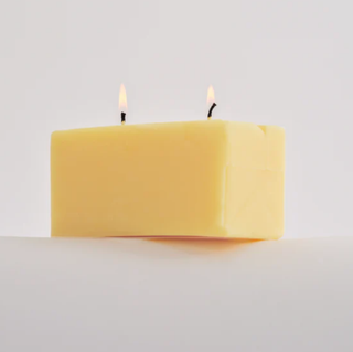 butter yellow butter shaped candle