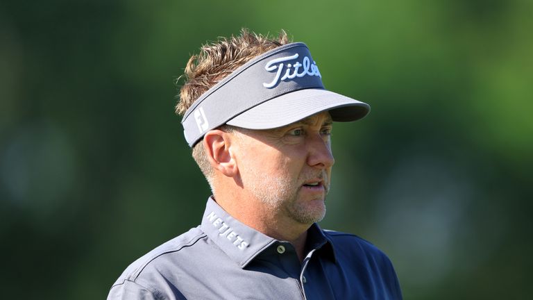 Ian Poulter stares into the distance