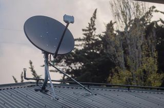 Sky Muster satellite dish installed on rooftop