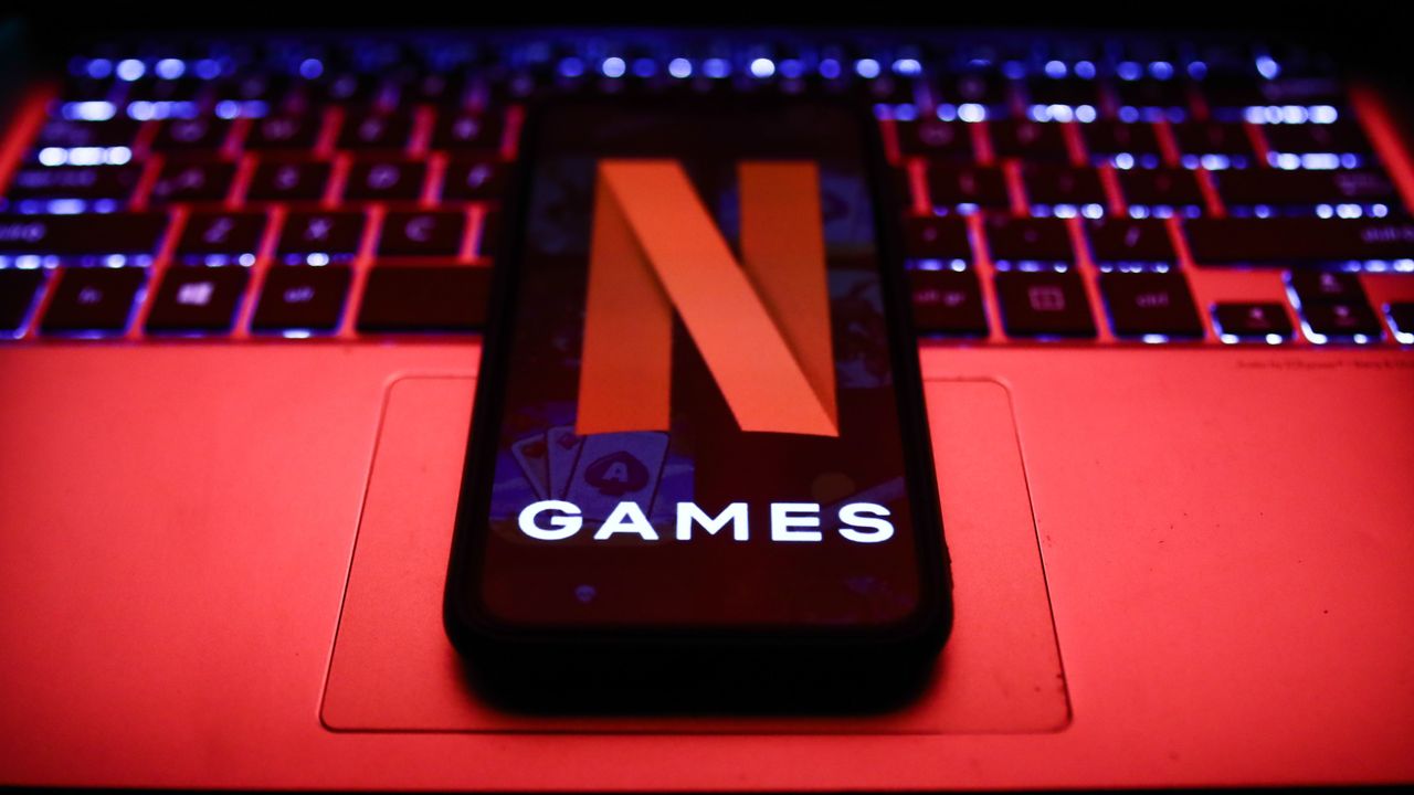 Netflix games logo on mobile