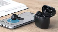 The EarFun Air connected to a smartphone