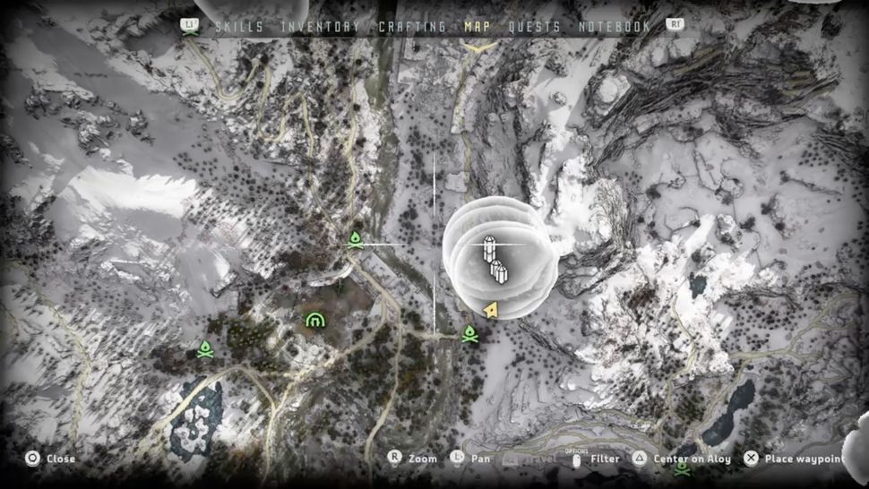 Horizon Zero Dawn Frozen Wilds bluegleam locations GamesRadar+