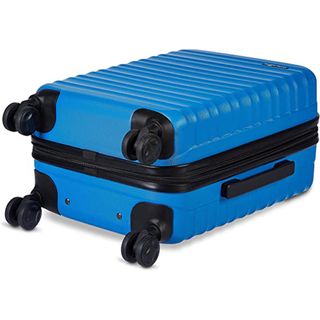 Amazon Basics Hardside Expandable Spinner Suitcase in blue
