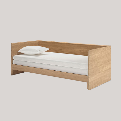 Working 2-Seater Oak Veneer Sofa Bed