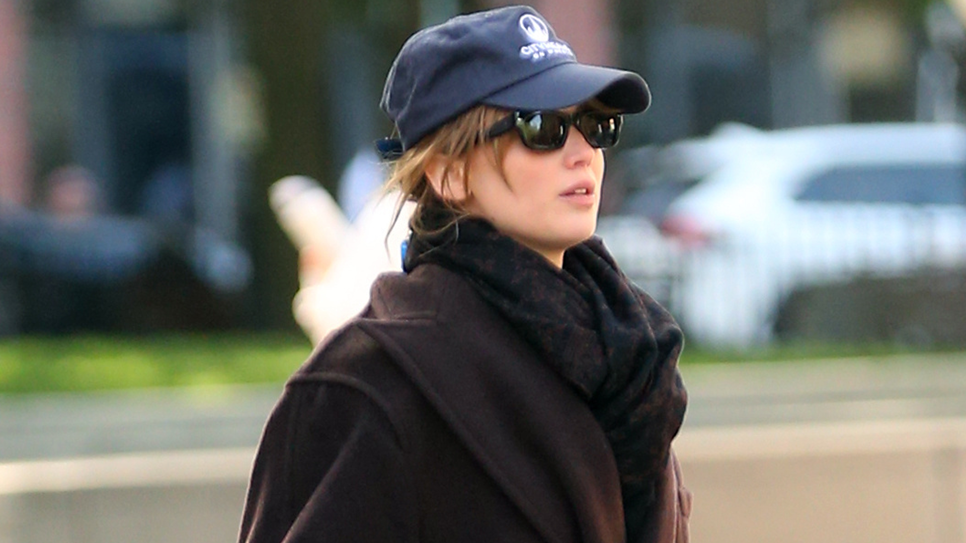 Jennifer Lawrence wore a rare Prada top-handle bag with chunky Mary Jane sneakers from Salomon