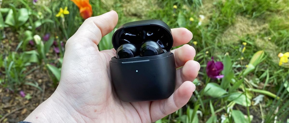 EarFun Air earbuds held in hand