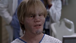 Jesse Plemons with marker on his face in Grey's Anatomy