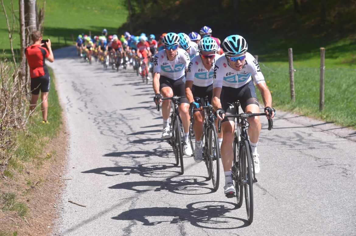 Team Sky set the pace
