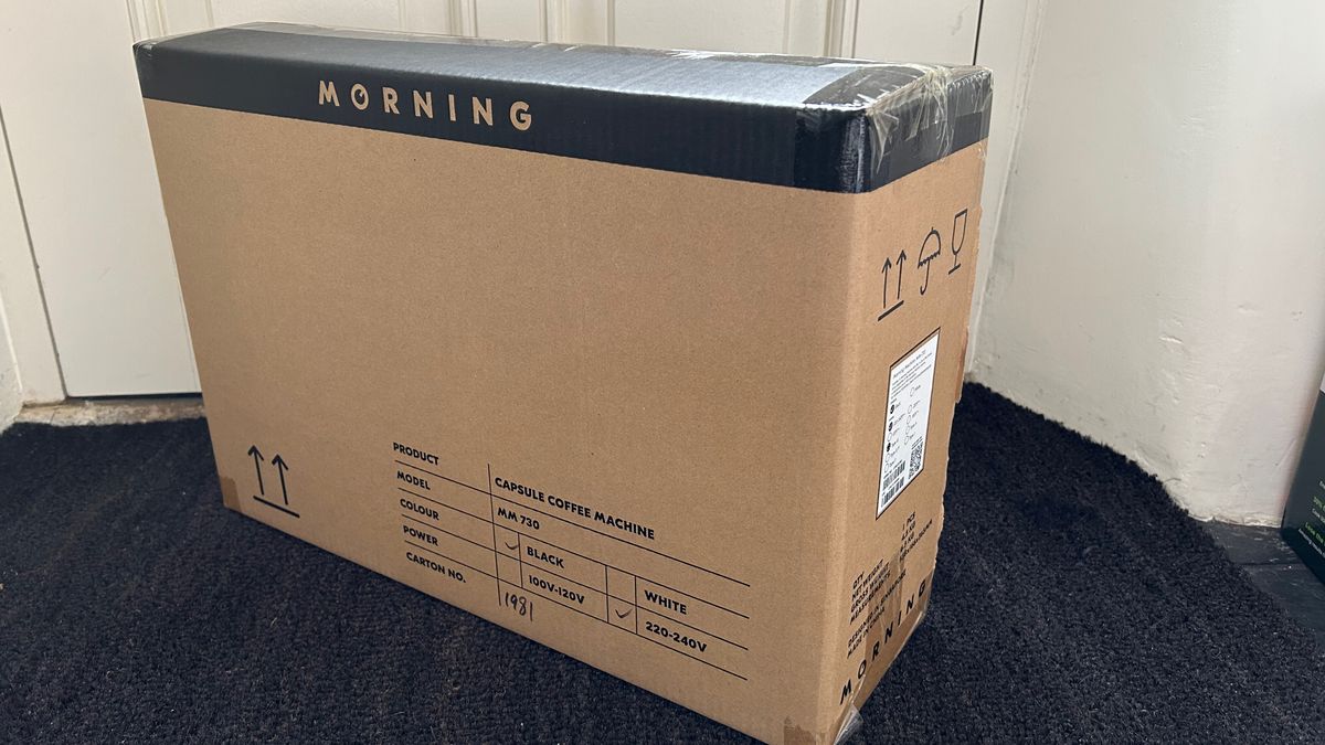 unboxing the morning coffee maker