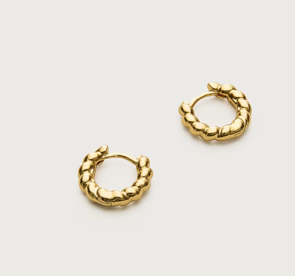 J.Crew, Mini Metallic Twist Huggie Earrings