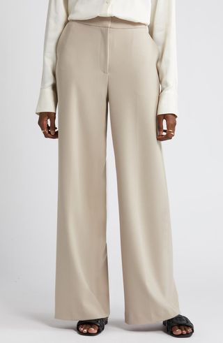 Flat Front Wide Leg Pants