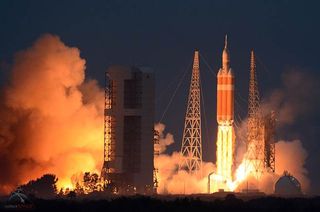Lift Off of NASA's First Orion Space Capsule